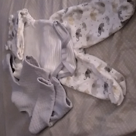 🎈Baby set,le top bébé,size 0-3 months,gray light brown and white🎈 - Picture 2 of 6